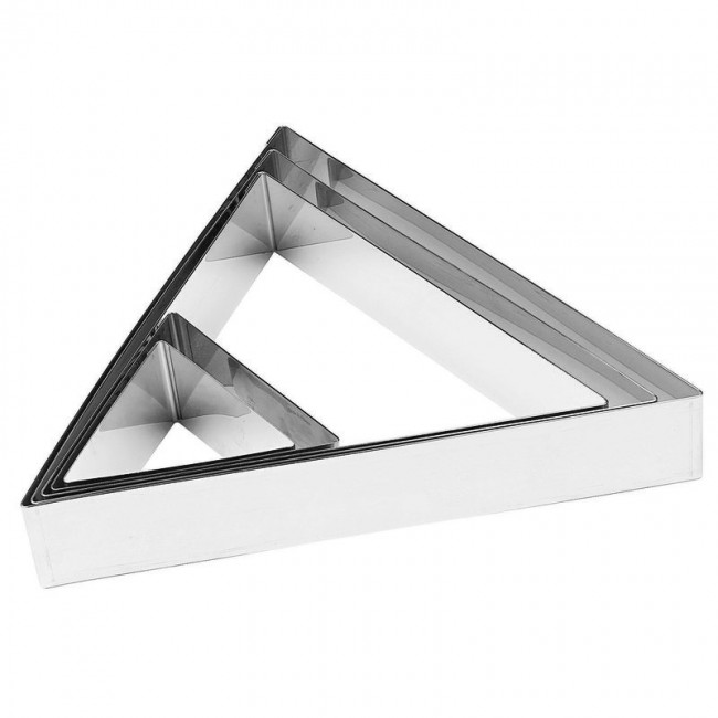Triangle à Patisserie Inox - Côté  22 cm x h. 4.5 cm - À l'unité - Paderno