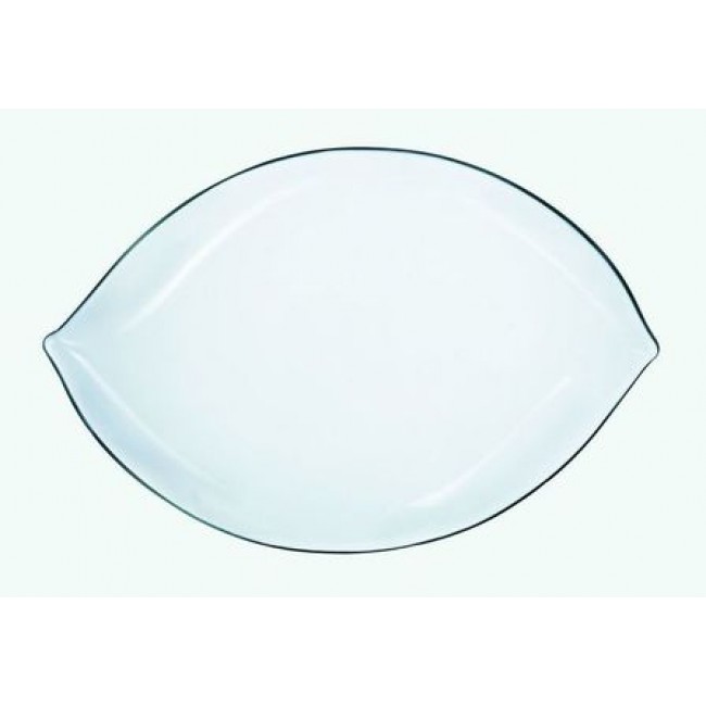 Assiette ovale transparente 33cm