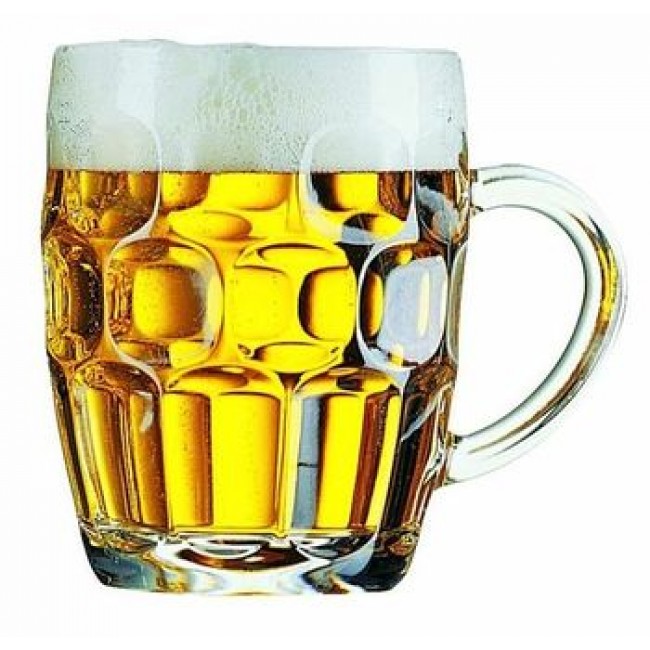 Verre à bière à face personnalisable - chope à anse 56cl - Lot de 12 - Britania - Arcoroc