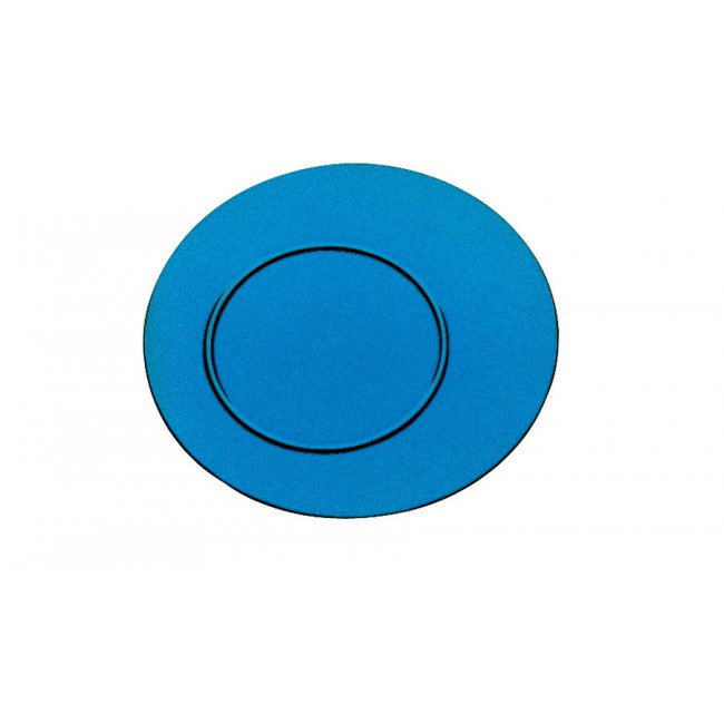 Assiette plate saphir Ø27cm en polycarbonate - Lot de 6