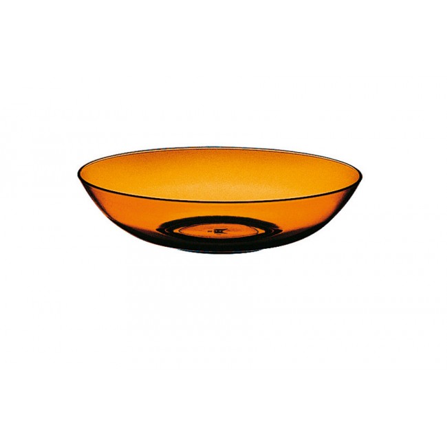 Assiette creuse ambre Ø18cm en polycarbonate - Lot de 6