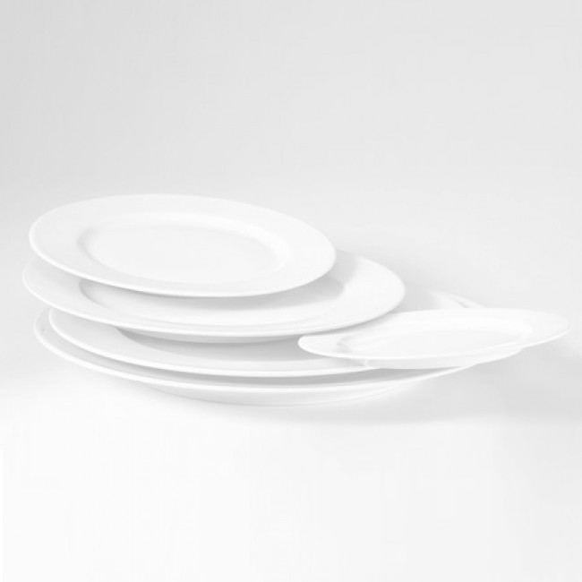 Assiette plate ronde blanche 22cm en porcelaine - Valencay - Pillivuyt