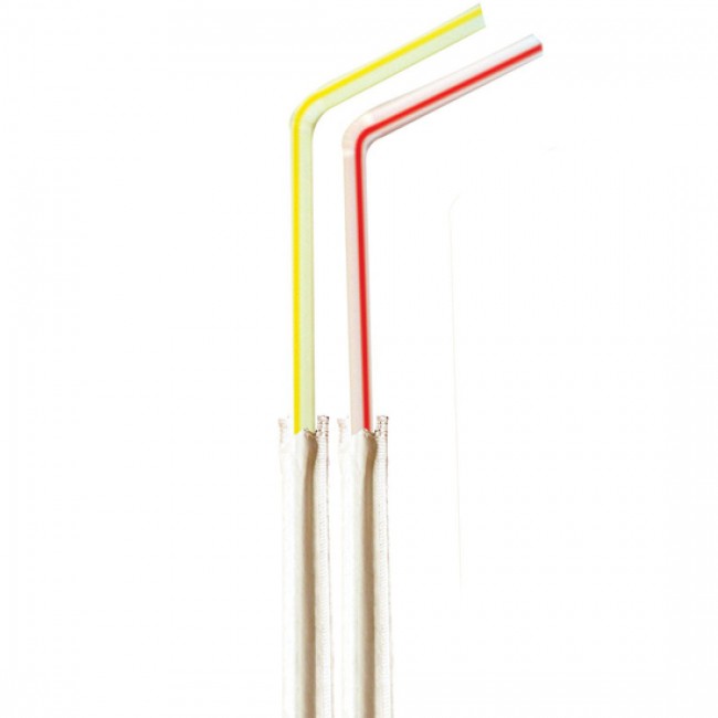Chalumeau / paille colorée flexible emballée 23 cm Ø 0,5 cm - Lot de 250 - Pailles - AZ boutique