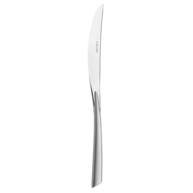 Couteau de table en inox forgé 18/10 avec contraste sablé - Visavi - Couzon
