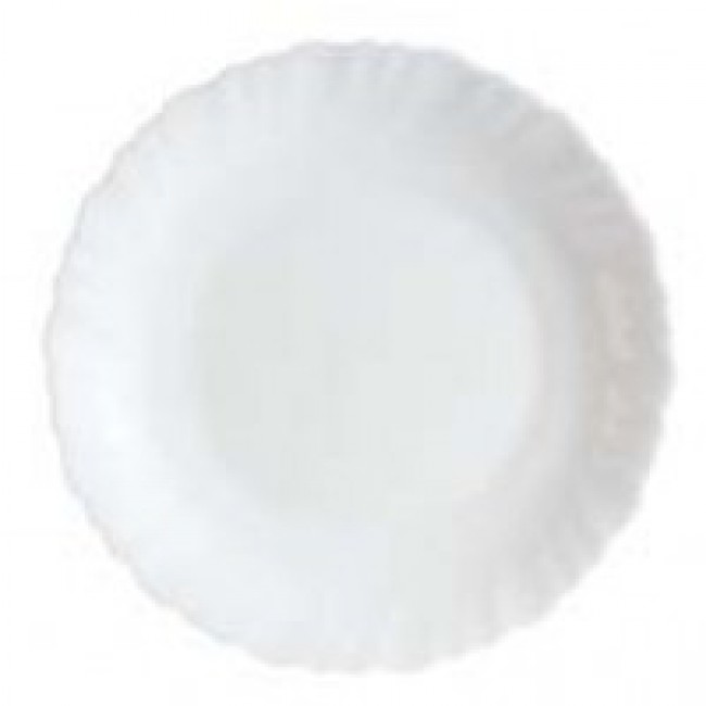 Assiette plate ronde blanche 18.5 cm en Arcopal - Feston - Arcoroc