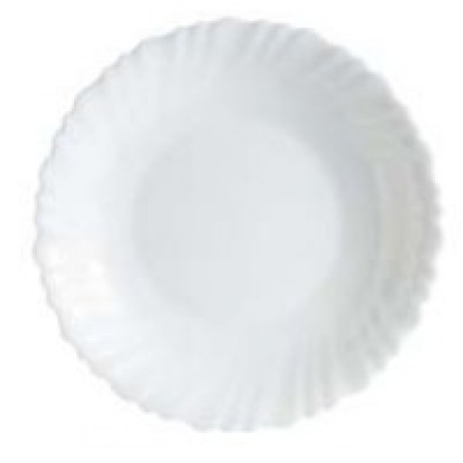 Assiette creuse ronde blanche 21cm en Arcopal - Feston - Arcoroc