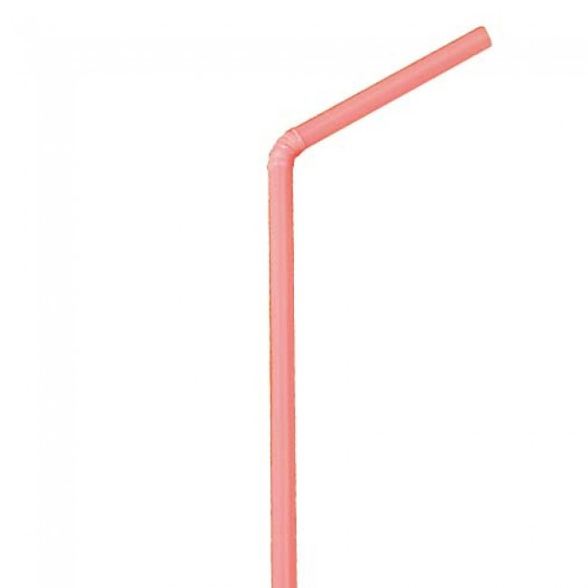 Chalumeau / paille fluorescente flexible 23 cm Ø 0,6 cm - Lot de 250 - Pailles granité - AZ boutique