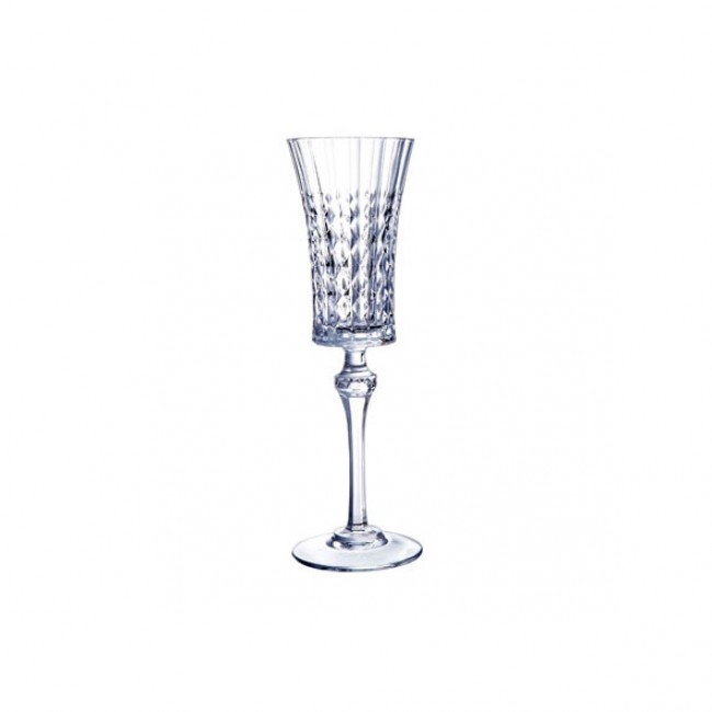 Flûte à champagne 15cl en verre krysta transparent - Lot de 6 - Lady Diamond - Eclat Cristal d'Arques