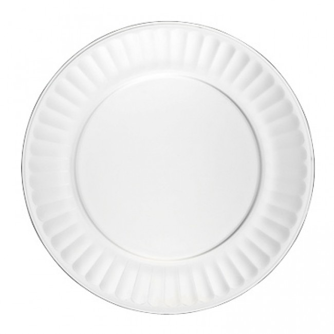 Assiette plate ronde en verre pressé Ø 25cm - Lot de 6 - Périgord - La Rochère
