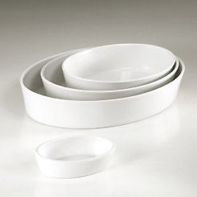 Plat sabot ovale blanc 32 x 23cm en porcelaine - Collection Generale - Pillivuyt