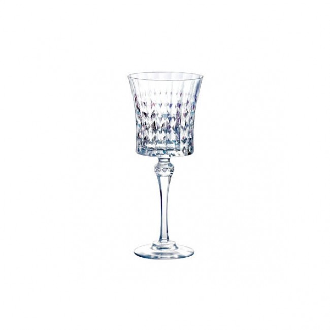 Verre à vin 19cl en verre krysta transparent - Lot de 6 - Lady Diamond - Eclat Cristal d'Arques