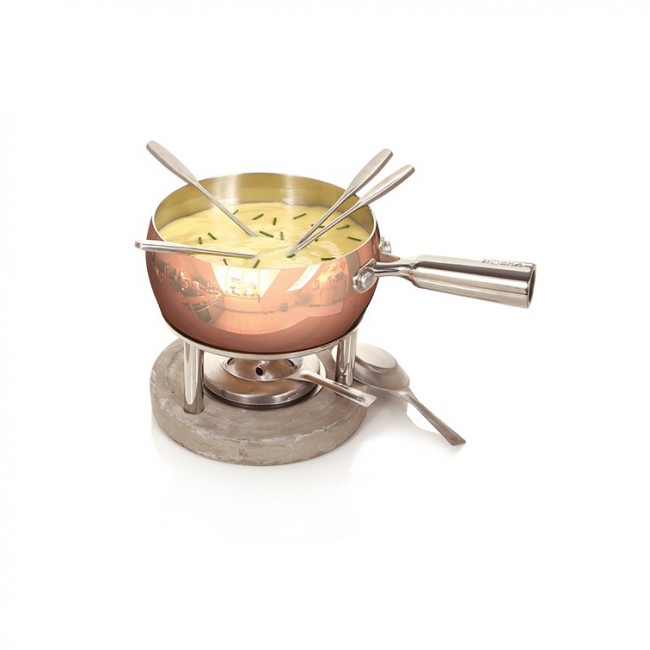 Appareil à fondue savoyarde en cuivre avec fourchettes 1L - Pro - Boska